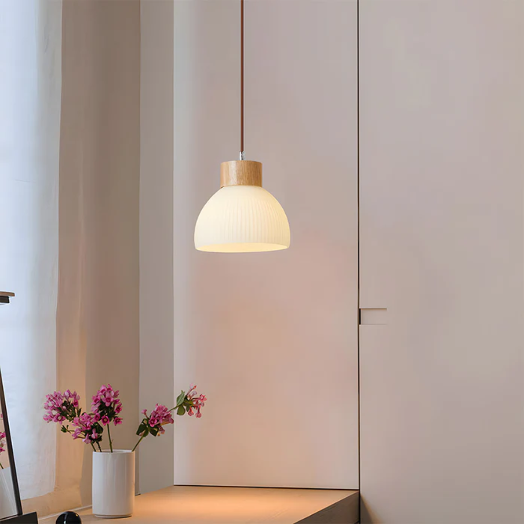 Seravine | Bowl-Shaped Glass Pendant Lamp for Dining