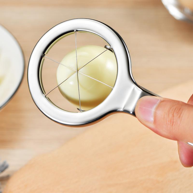 SmartSlice Stainless Steel Egg Separator — Precise 6-Piece Slices