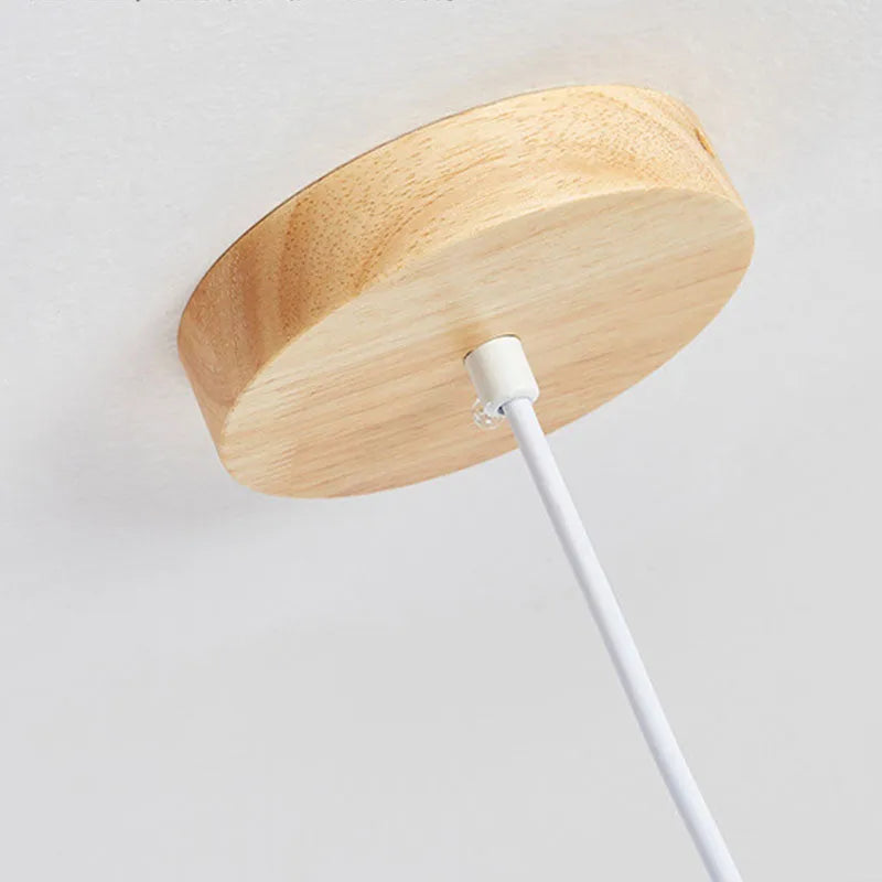 Muto Cylindrical Wood Pendant Light, for Bedroom & Kitchen Island | ventumra