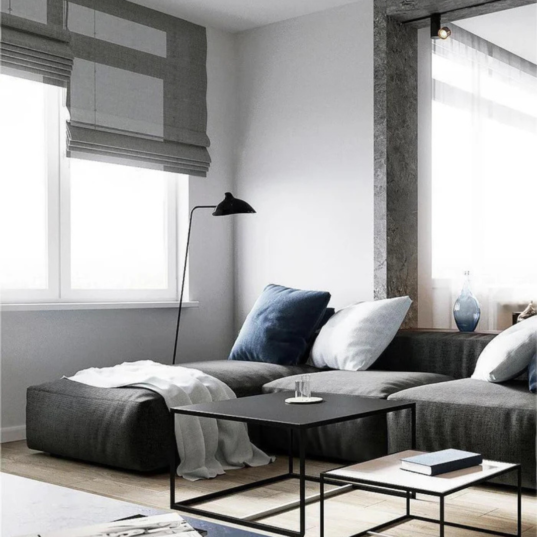 Tavona | Minimalist Black Floor Lamp With Adjustable Arms