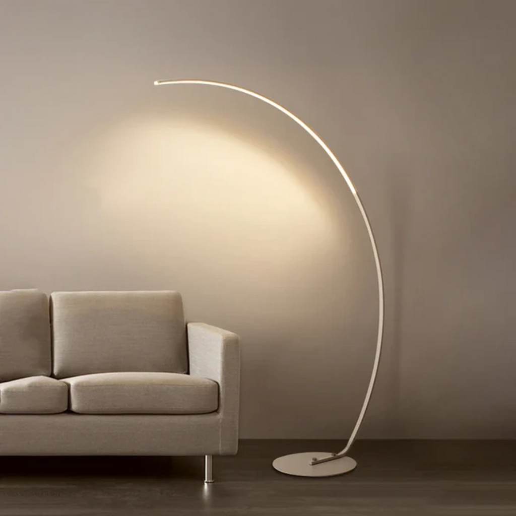 Lumera Minimalist Arc LED Floor Lamp For Living Room