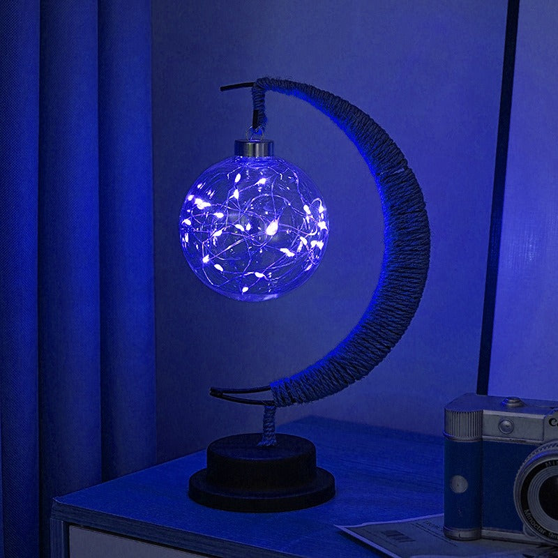Aurelle | Warm Glass Moon Lamp for Soft Ambient Lighting