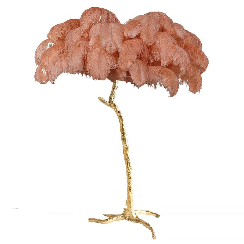 O'Moore Nordic Luxury Unique Ostrich Feather Floor Lamp/Table Lamp | ventumra