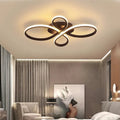 Brisa Modern LED Multi Rings Flush Mount Ceiling Light, Brown/White - Neutralighting