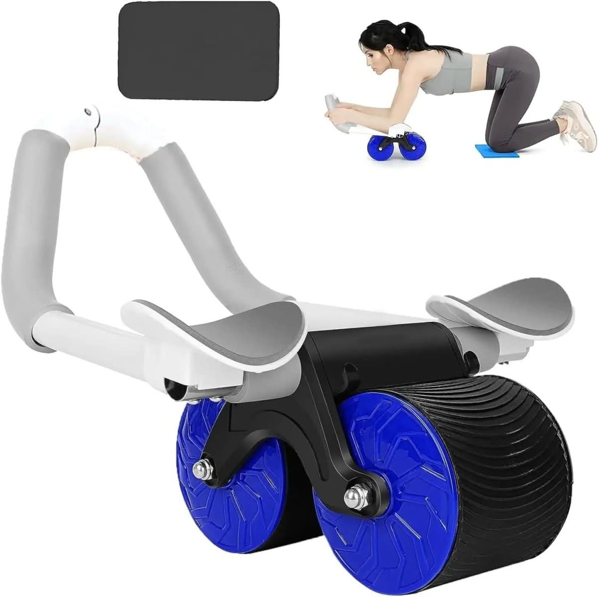 PulseFlex Fitness Roller — Spring-Assisted Design and Integrated Return Mechanism for Abdominal and Hip Training