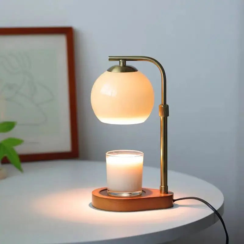 LumaCrest Table Lamp and Candle Warmer with Ambient Glow