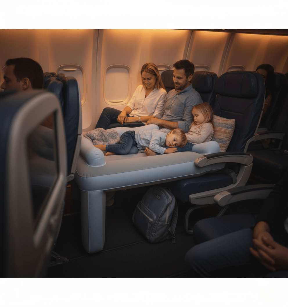 CloudNest Inflatable Toddler Airplane Seat Sleep Platform