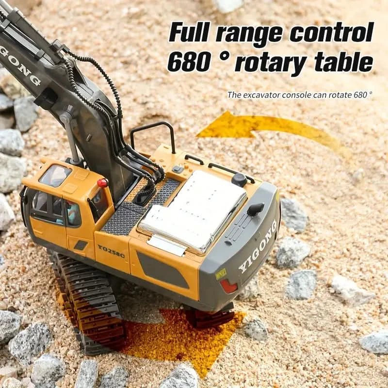 AeroBuild RC Digger — Precision Remote Control Excavator, Eleven Independent Steering and Bucket Controls