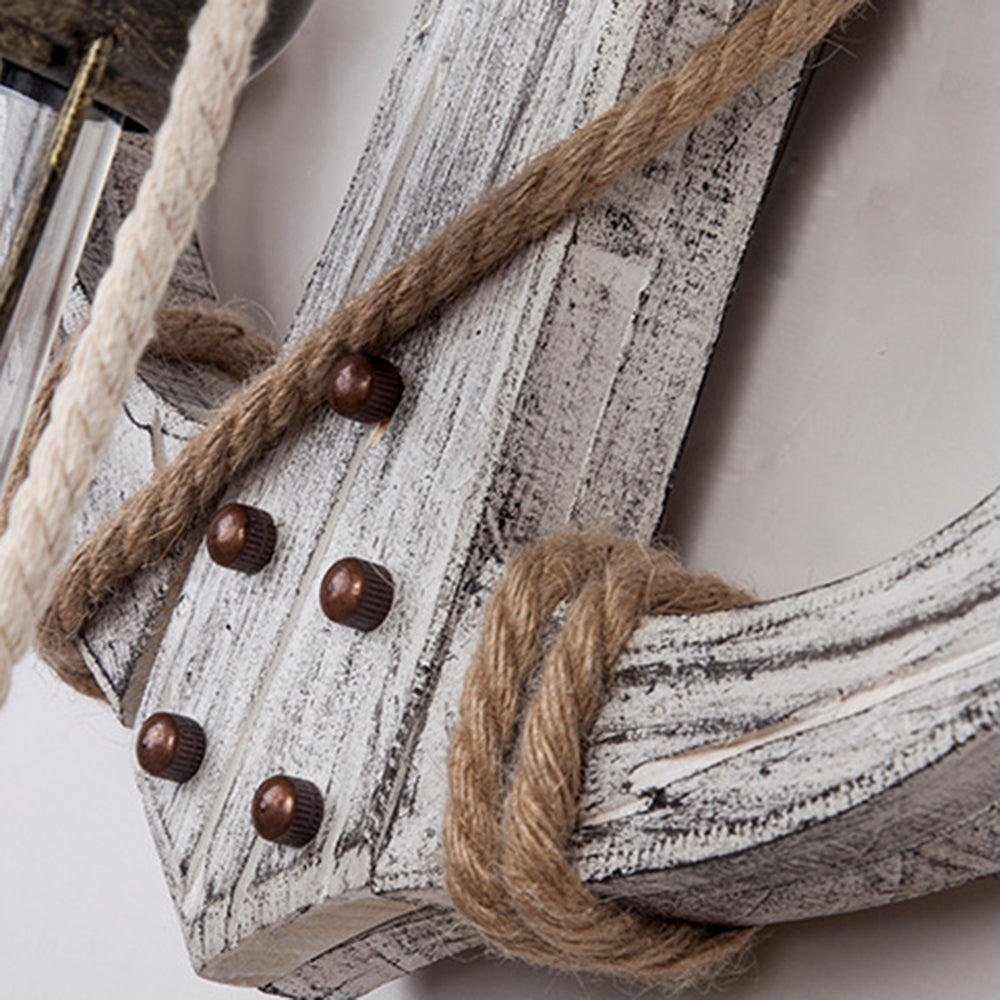 Epoch Anchor Lantern Wall Lamp, Vintage/Antique, Wood, Bedroom | ventumra