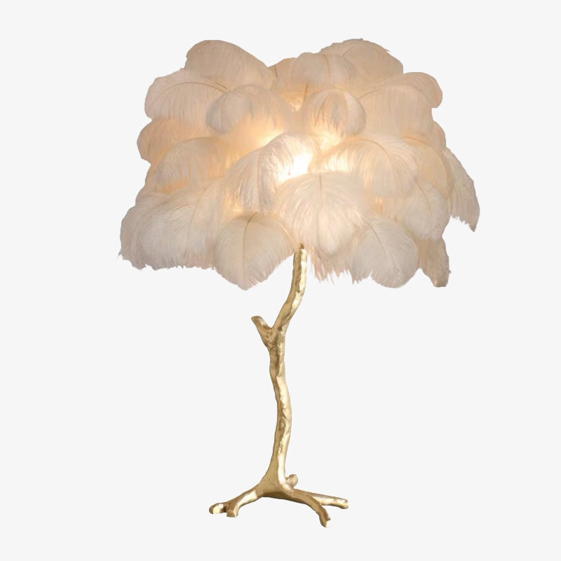 O'Moore Nordic Luxury Unique Ostrich Feather Floor Lamp/Table Lamp | ventumra