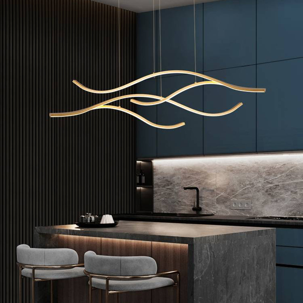 Arisha Modern Wave Pendant Light, 2 Colour | ventumra
