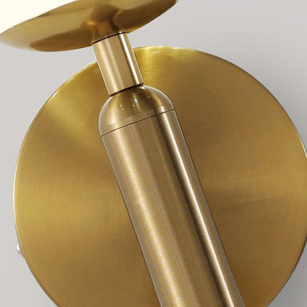 Valentina Wall Lamp Modern Globe, Metal/Glass, Black/Gold, Hallway | ventumra