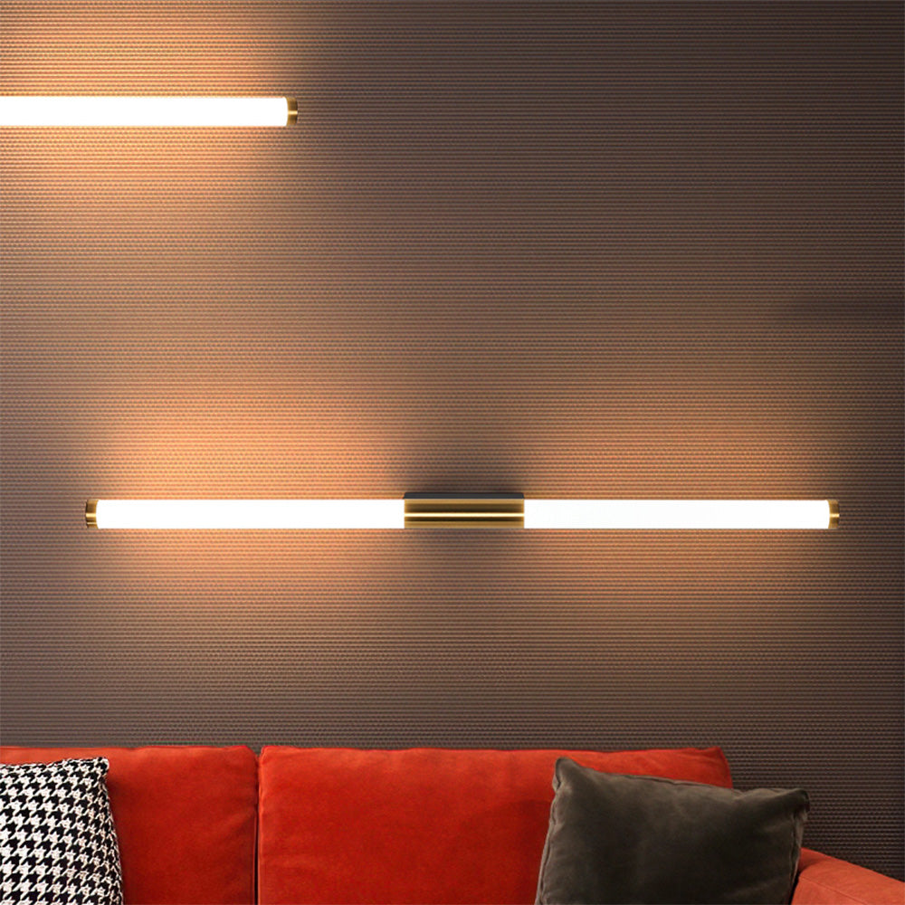 Arisha Modern Linear Cooper White Mirror Front Wall Lamp | ventumra