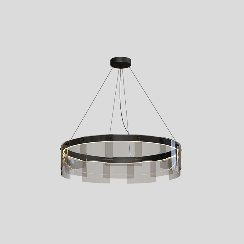 Arisha Modern Ring Metal Pendant Light, Black | ventumra