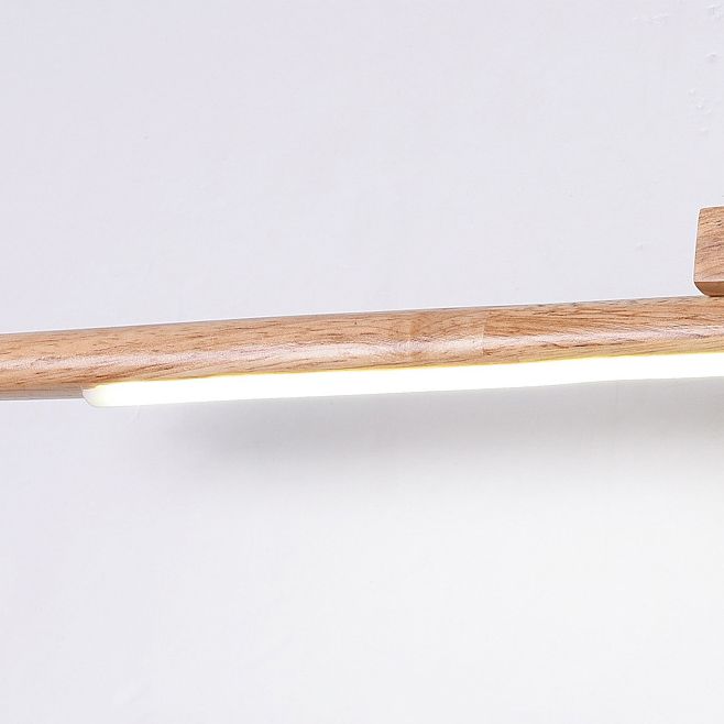 Muto Nature Wood Linear Mirror Front Vanity Wall Lamp | ventumra