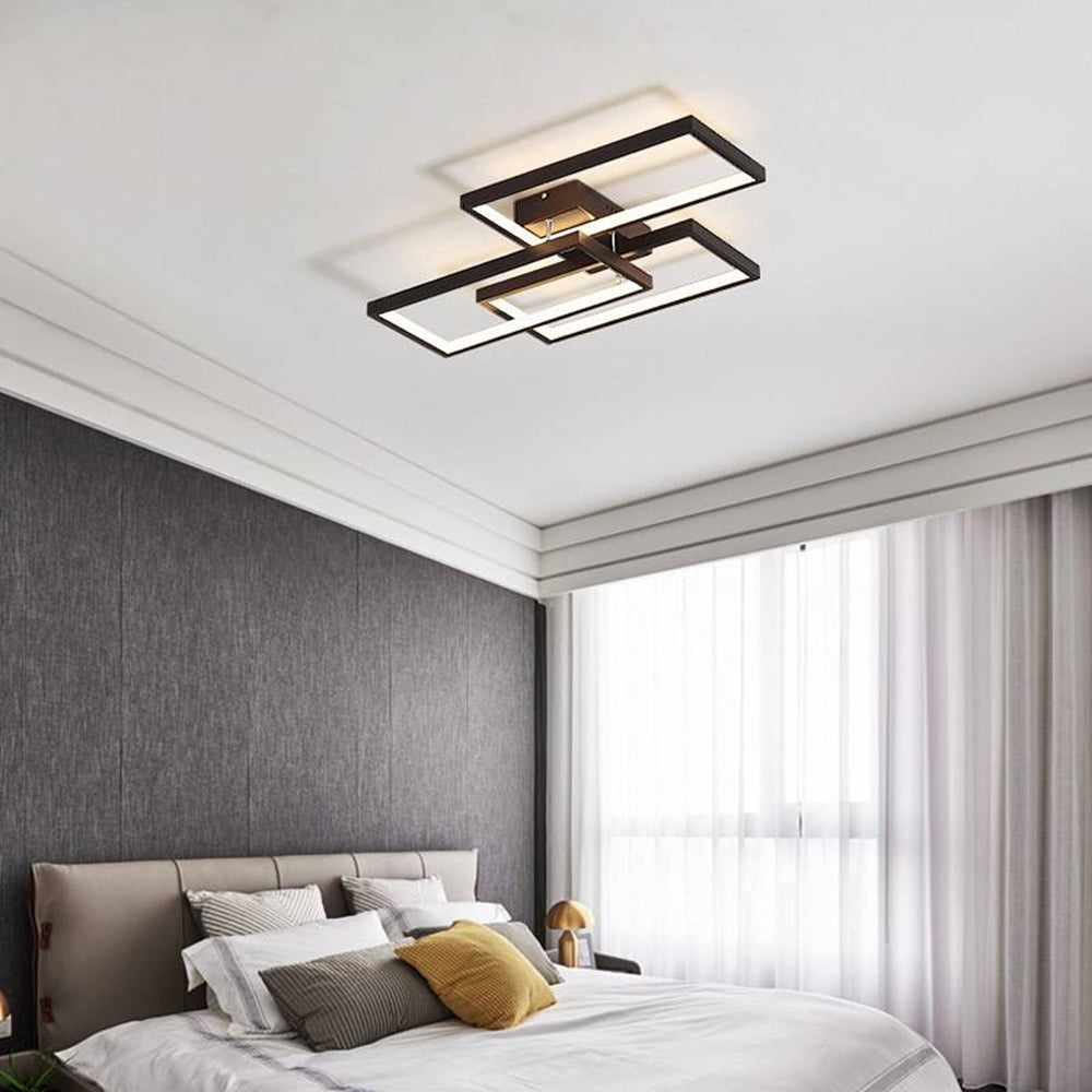 Arisha Rectangular Flush Mount Ceiling Light, 2 Colour | ventumra