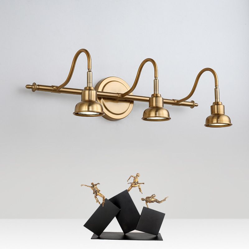 Tiffany Vintage Round Arc Vanity Wall Lamp, Gold, Bedroom | ventumra