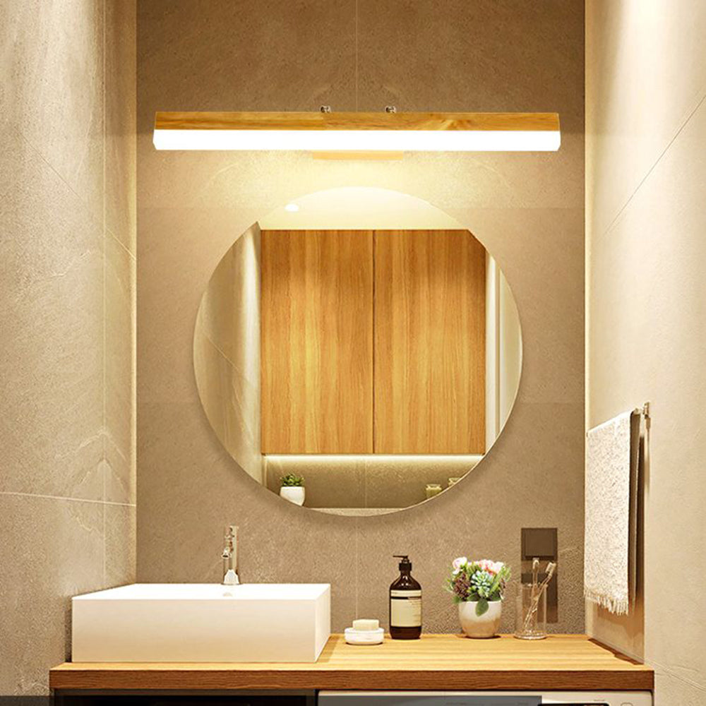 Muto Classic Wood Stretchable Mirror Vanity Bathroom Wall Lamp | ventumra