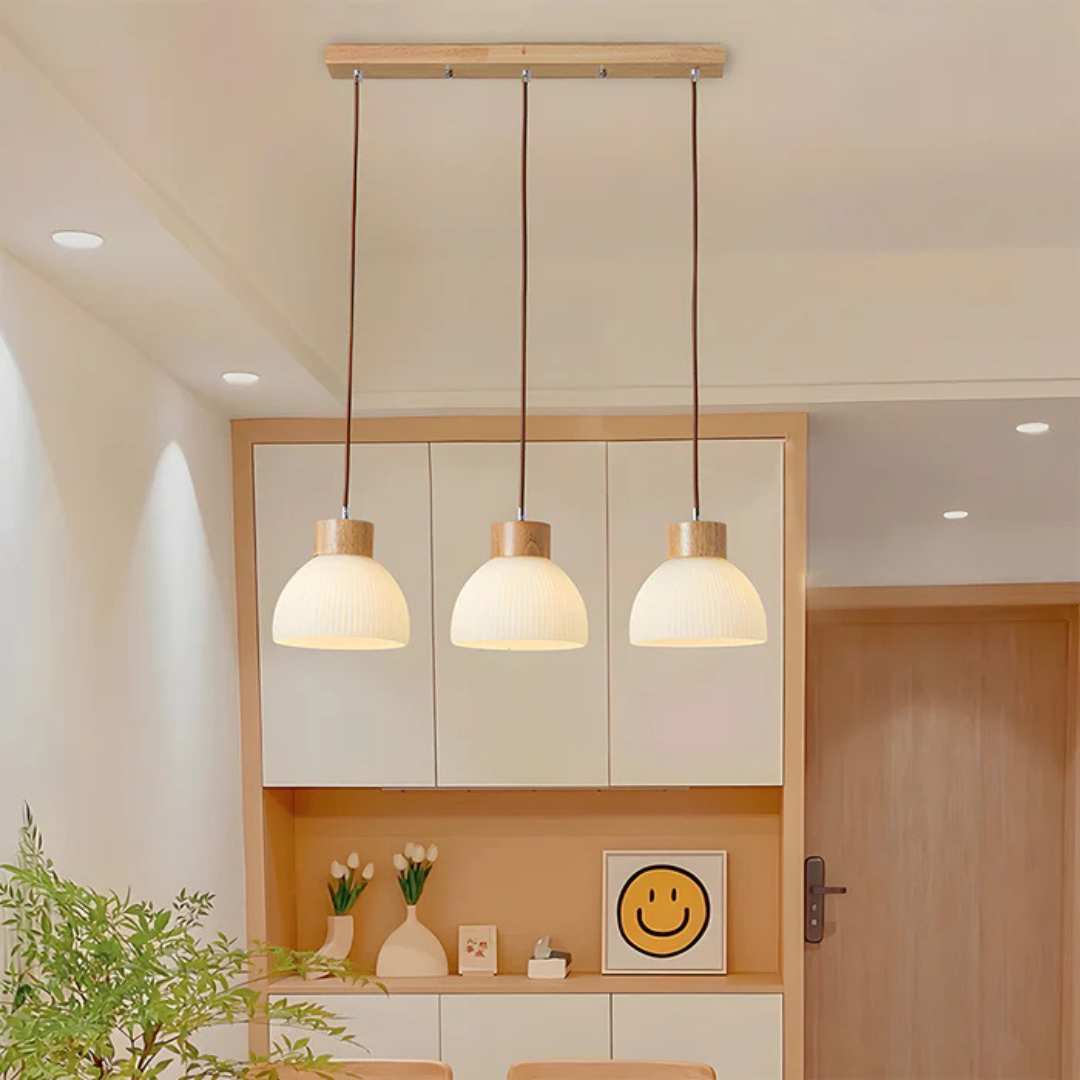 Seravine | Bowl-Shaped Glass Pendant Lamp for Dining