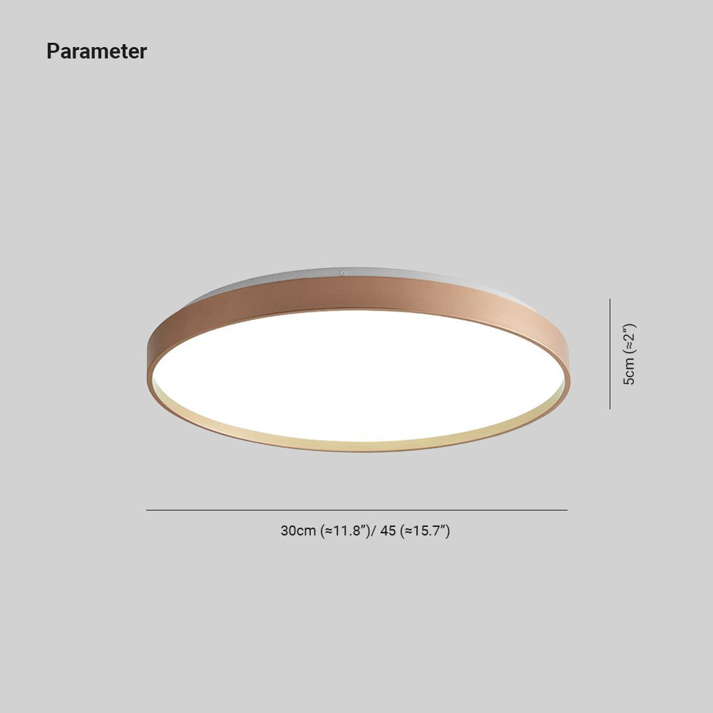 Arisha Minimalist Round Metal/ Flush Mount Ceiling Light, White/Coffee/Grey/Gold | ventumra