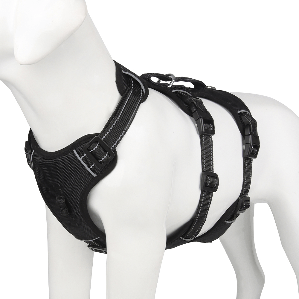 SwiftGuard Nylon Dog Harness — Reflective Trim, Front Clip, Escape-Proof Design