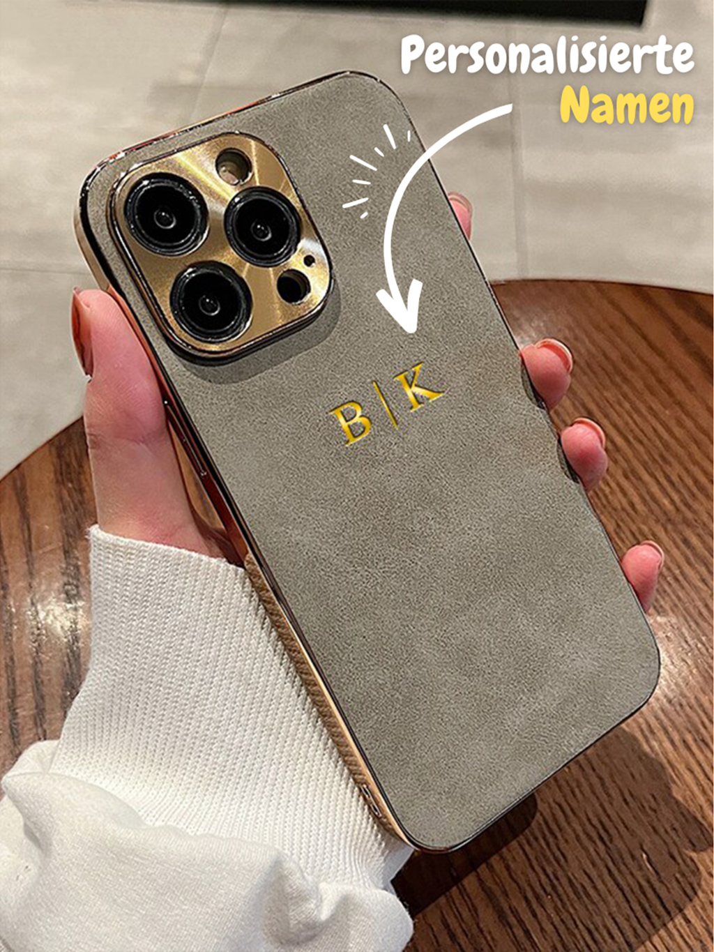 Capa de luxo em pele Luminex para iPhone — estrutura brilhante protetora