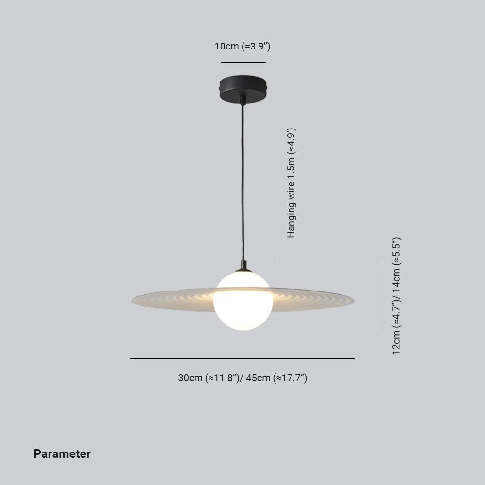 Arisha Minimalist Star Ring Pendant Light,Black/White | ventumra