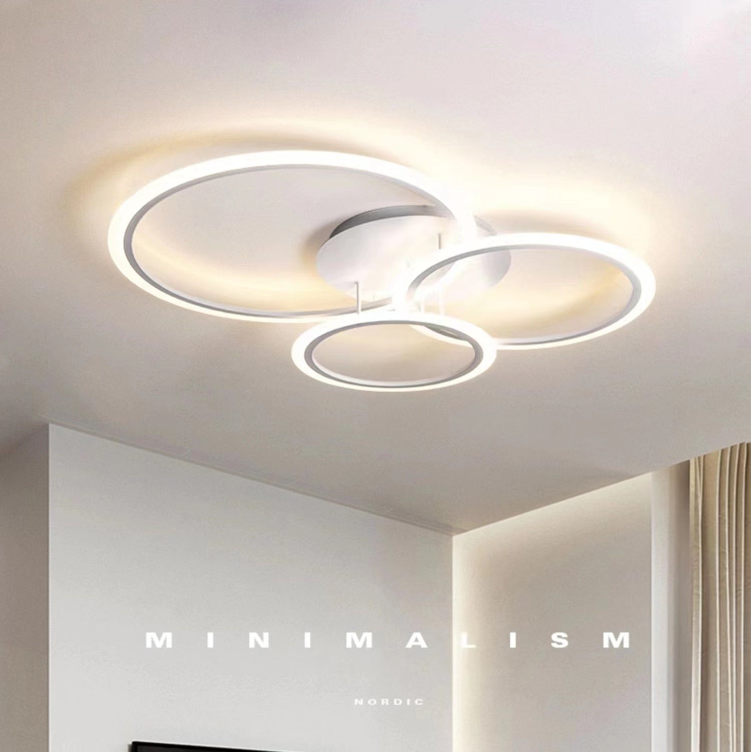 Arisha LED Ceiling Light Circle Ring, Black & White | ventumra