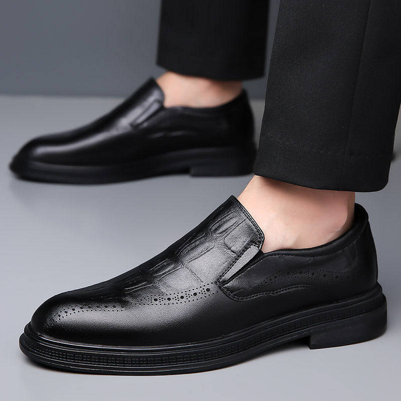 Chaussures Homme Style Britannique – Cuir Élégant à Bout Pointu