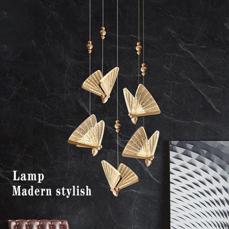 Arisha Art Deco Butterfly Pendant Light, 2 Color | ventumra