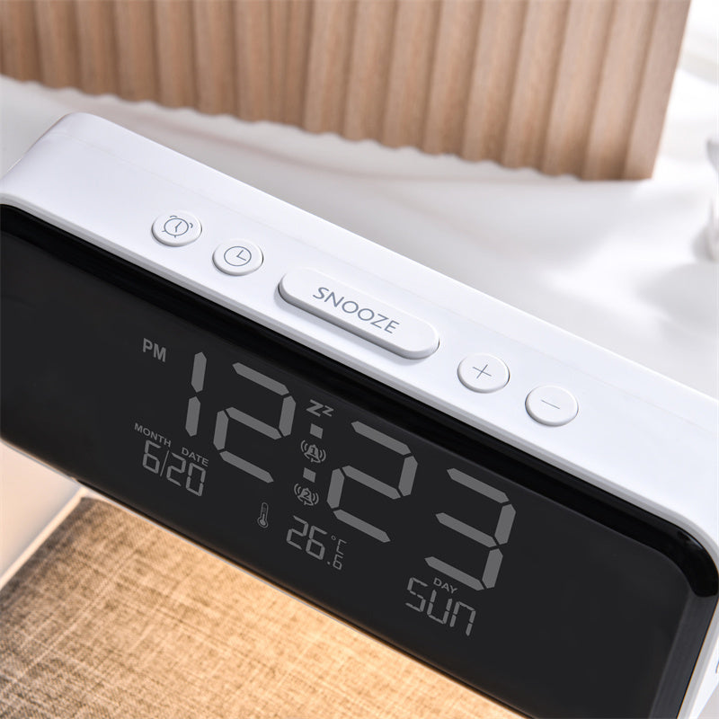 Solivon 3-in-1 Bed Lamp With Wireless Charger And LCD Alarm