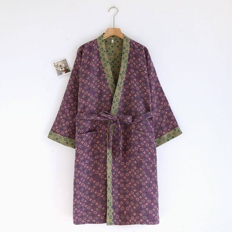 AeroLuma vändbar kimono-badrock — lätt omlottmodell i ekologisk bomull