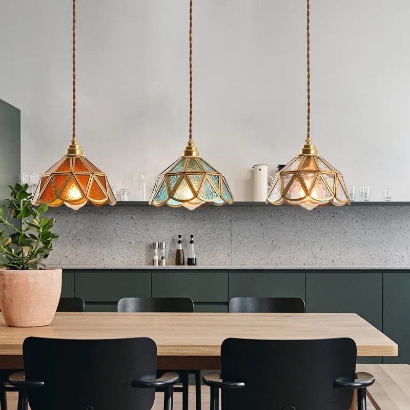 Kairoa Pendant Lamps Japanese Vintage Glass and Copper