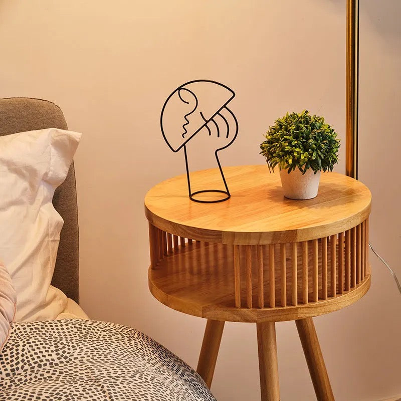 Aurelia Arc Floor Lamp Wooden LED Corner Bedside Light