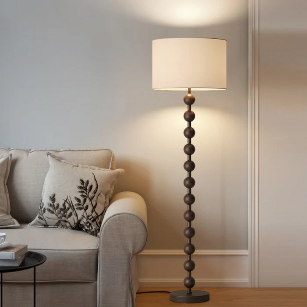 Mirela Japandi Wooden Floor Lamp With Warm LED Glow
