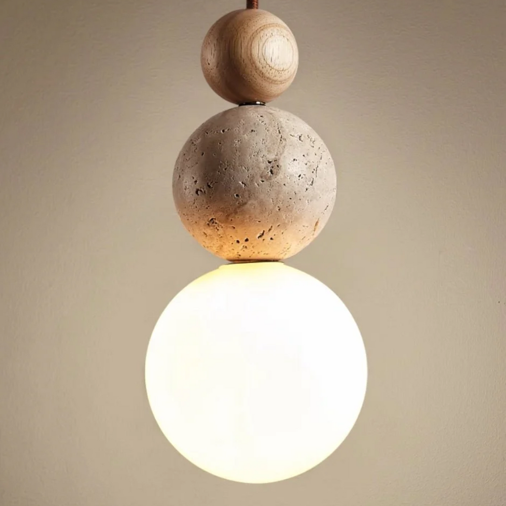 Aurora Travertine Pendant Light for Dining and Living Rooms