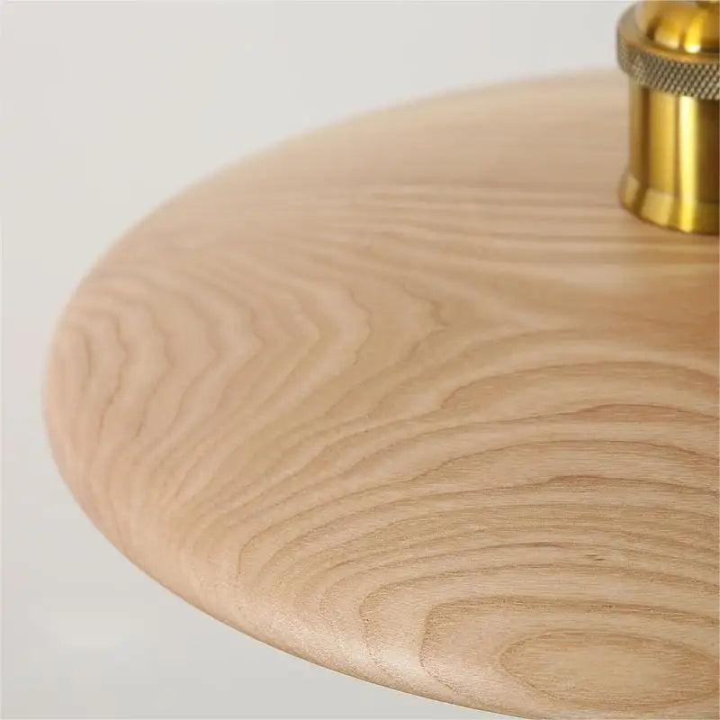 Lumora Wood Ceiling Lamp With Stained Glass and 2700K LED