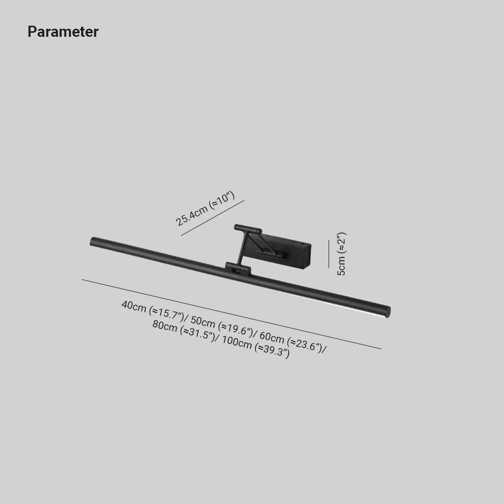 Volo Modern Linear Mirror Front Vanity Metal LED Wall Lamp | ventumra