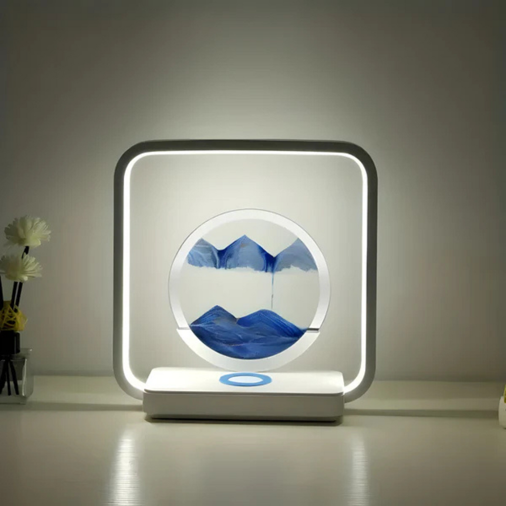 Lunara 3D LED Night Lamp With Flowing Sand Stream For Home