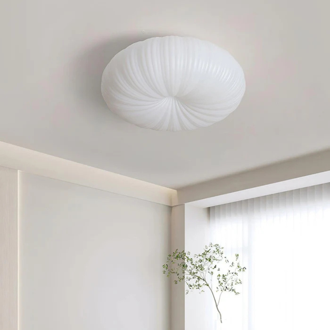 Sculptural Pleated Shell Ceiling Light | Ventumra