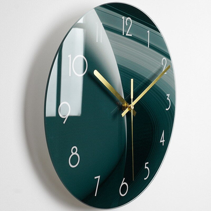 Classic Glass Wall Clock — Elegant Modern Room Accent