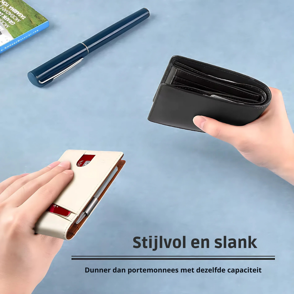 RFID-plånbok i läder för män — smidig, kompakt korthållare