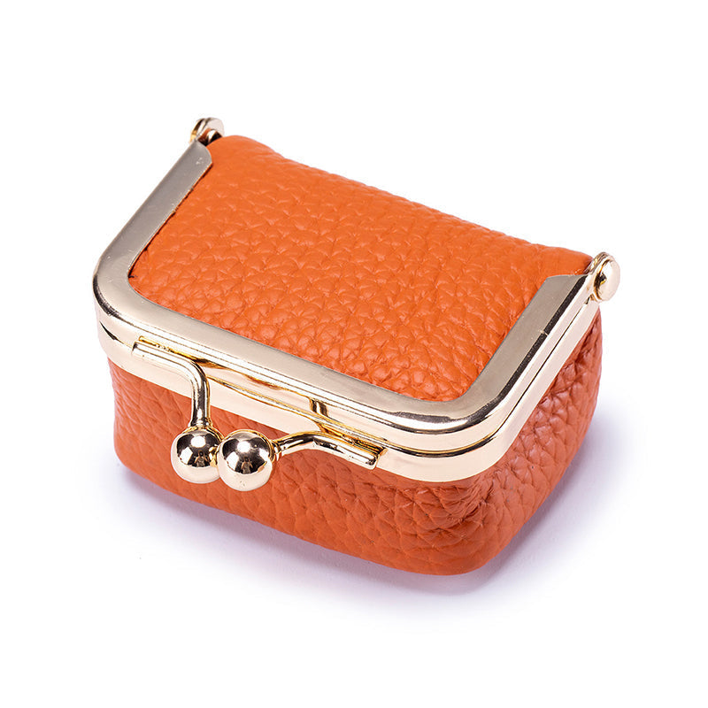 LuxeBox Mini-smykkeskrin — ekte skinn, gullspenne
