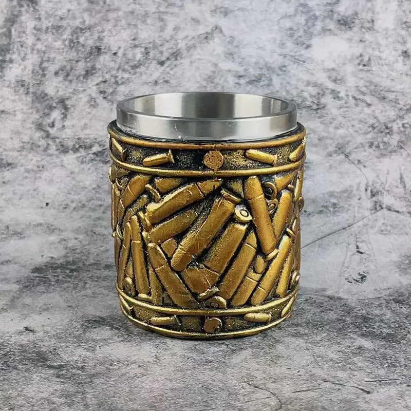 Stainless Steel Beer Mug — Distinctive Design, Comfortable Handle
