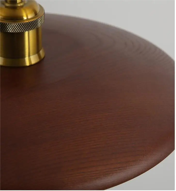 Lumora Wood Ceiling Lamp With Stained Glass and 2700K LED