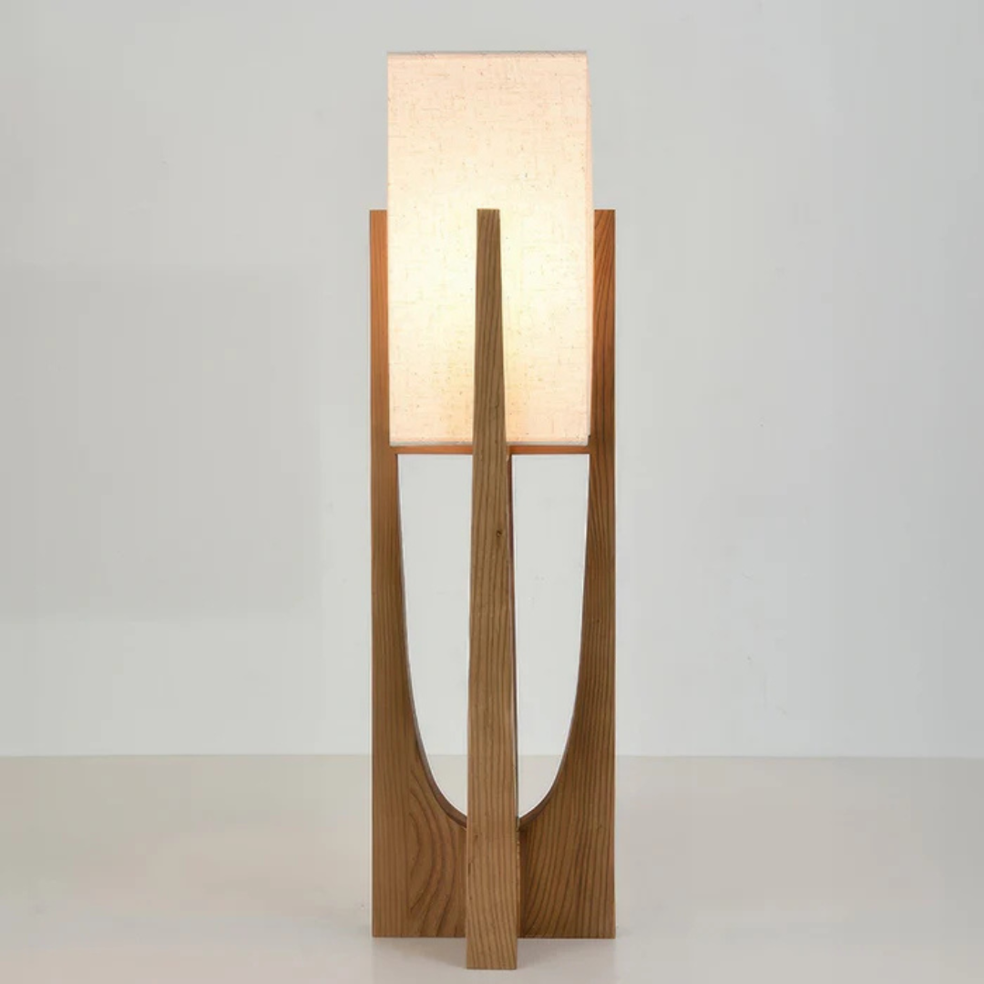 Miyara | Japanese Solid Wood Floor Lamp For Cozy Living
