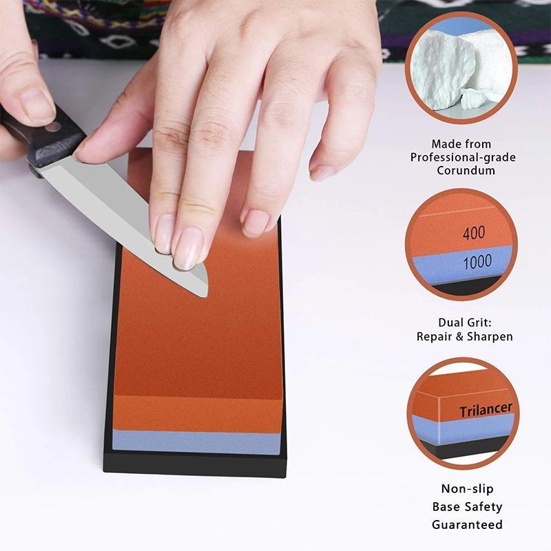 SharpeningPro Two-Sided Sharpening Stone Set — Water-Cooled