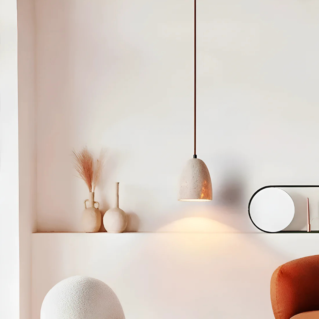 Luminara Retro Travertine Pendant Light For Dining Areas