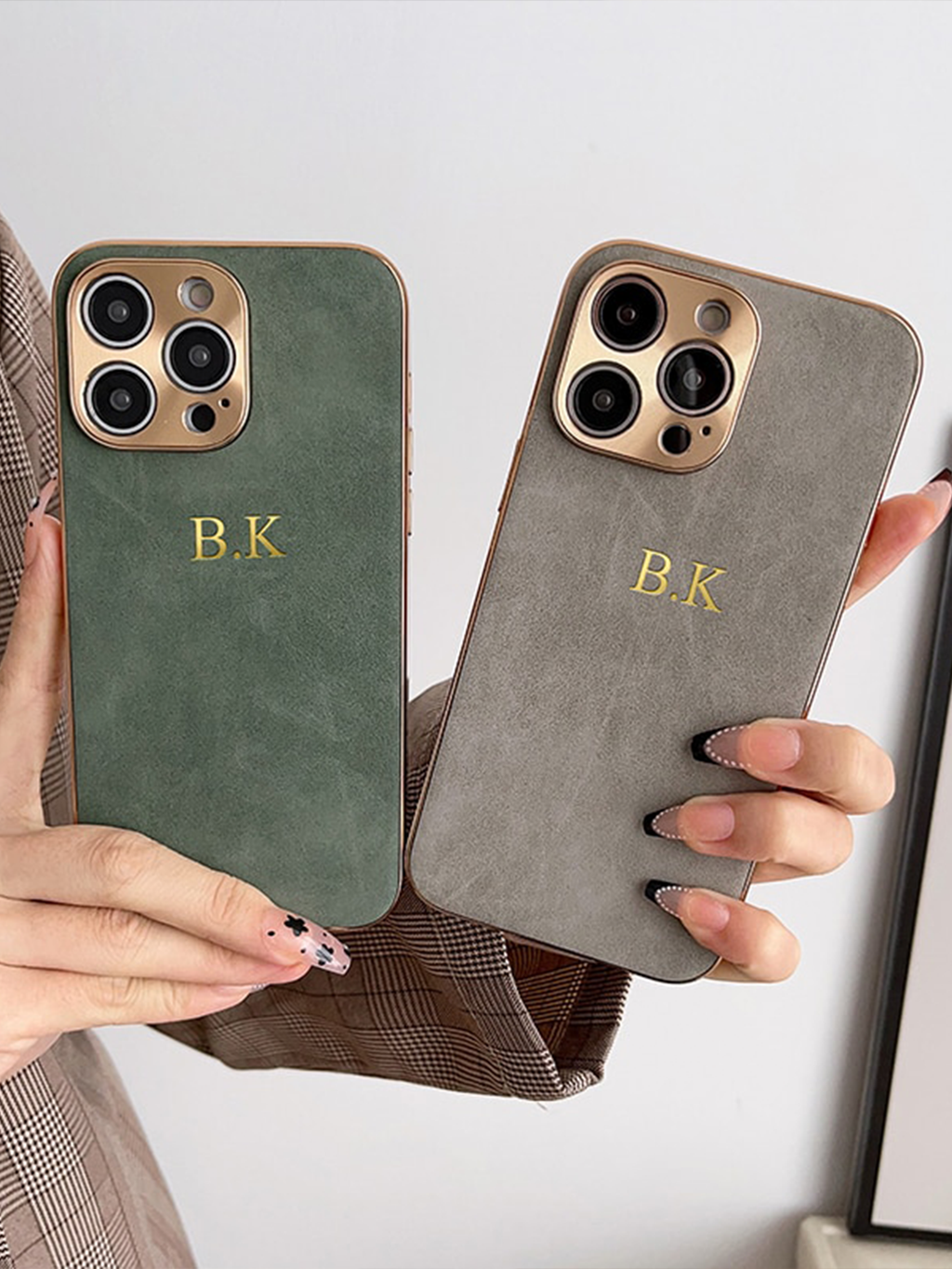 Capa de luxo em pele Luminex para iPhone — estrutura brilhante protetora