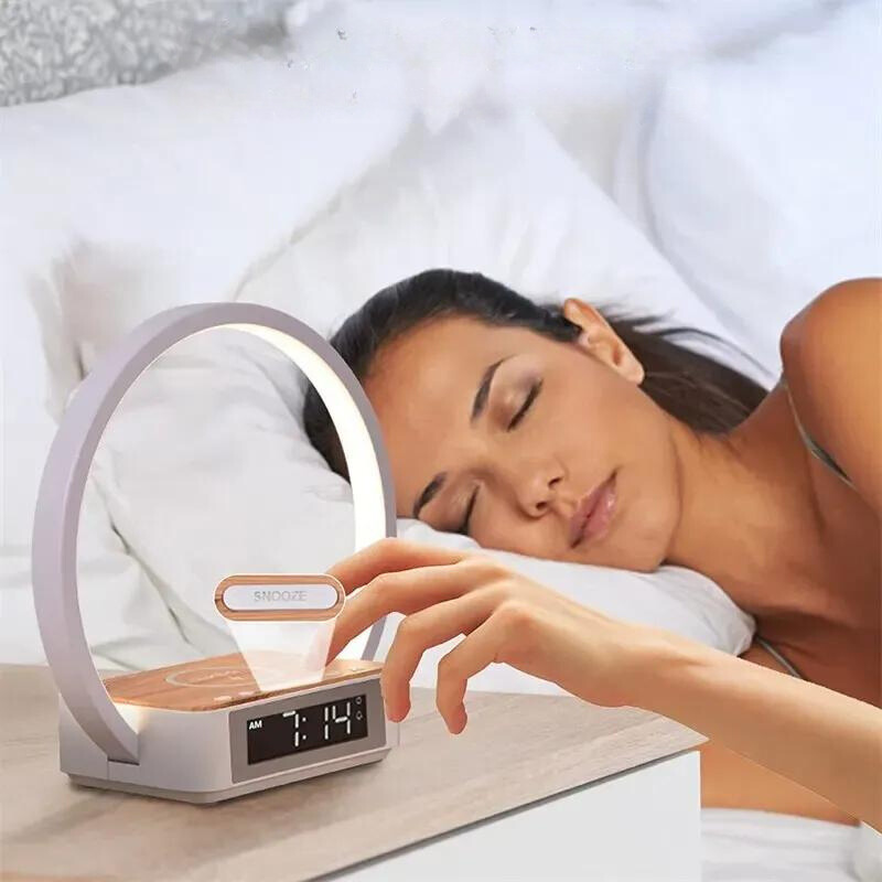 SolaraBeam 3 In 1 Night Lamp With Wireless Charging And Alarm